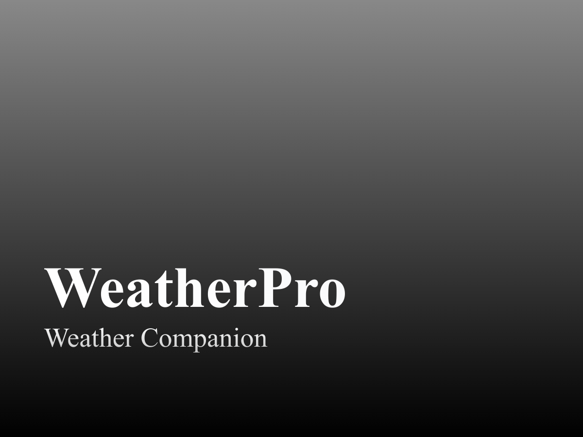 WeatherPro